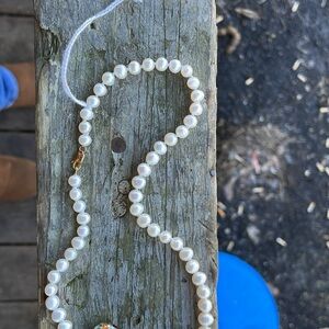 Classic Pearl Bead Necklace in White